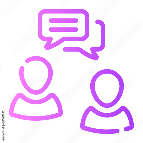 dialogue Line Gradient Icon
