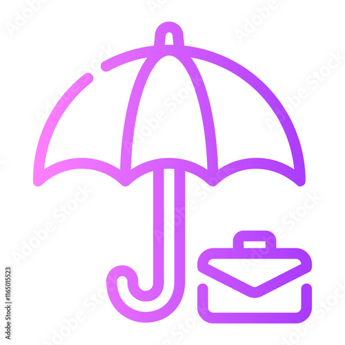 umbrella Line Gradient Icon