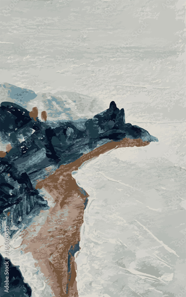 Obraz premium Acrylic Mountain Landscape Background