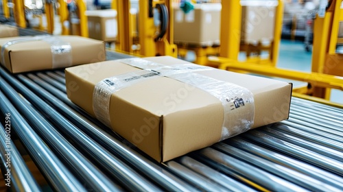 Automated systems wrapping and labeling gypsum boards in branded packaging for shipment.