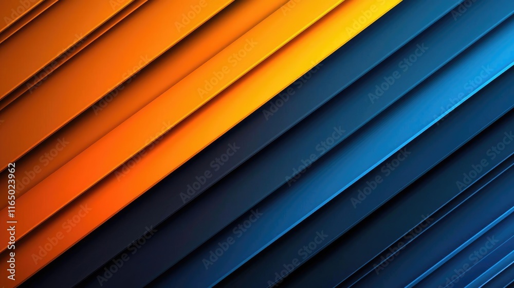 Obraz premium Noise abstract background idea. Vibrant abstract background featuring diagonal stripes in bold blue and orange colors.