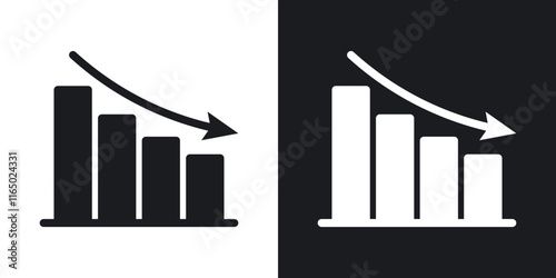 Reduction chart icons in flat style