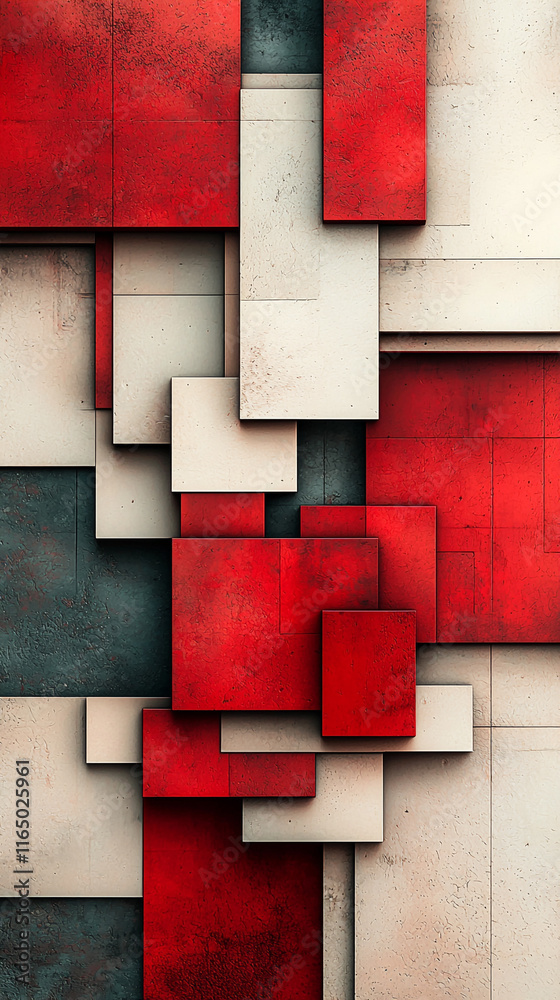 Abstract Red Beige Geometric Shapes Background Modern Architecture Design Abstract Red Beige Geometric Shapes Background Modern Architecture Design
