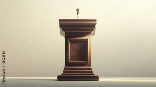 Political speech podium design for mockup clean stage environment illustrative concept photo