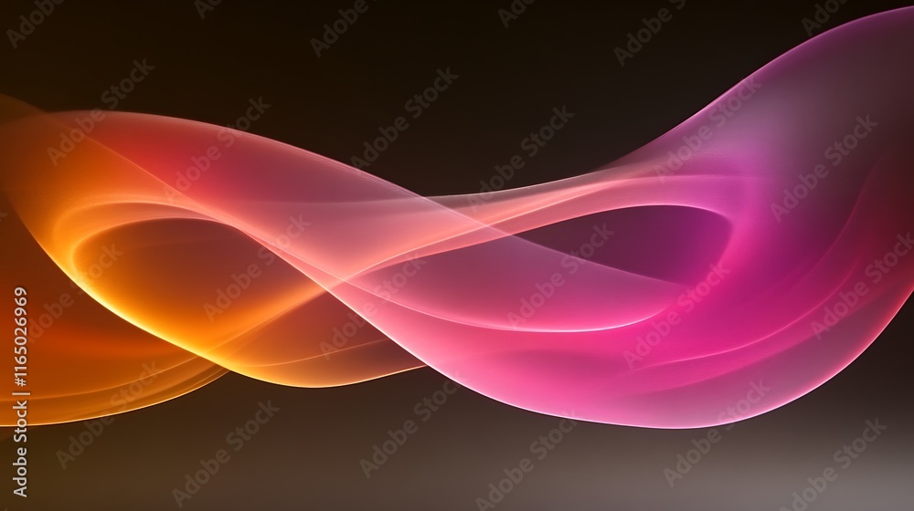 Fototapeta premium Abstract Orange Pink Wave Design Background