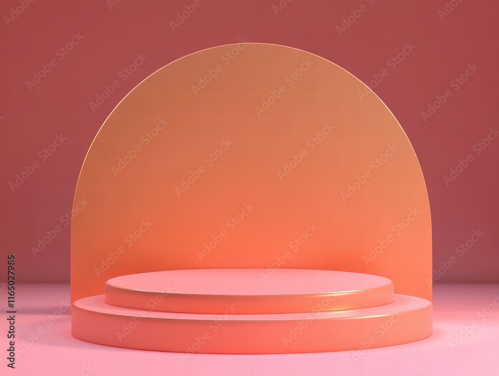 Showcase event podium studio minimalist setting front view platform for mockup Showcase event podium studio minimalist setting front view platform for mockup