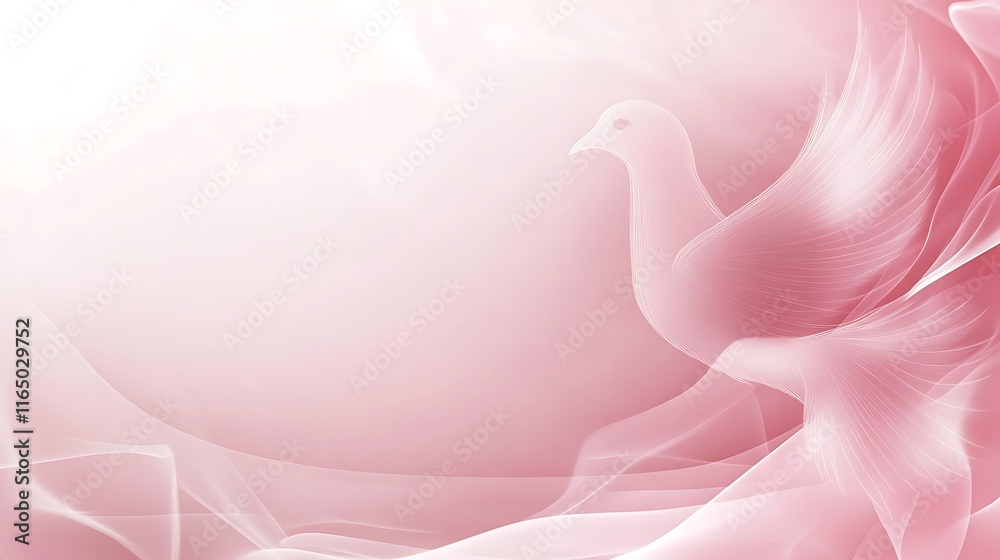 Serene Pink Dove Abstract Art Design Serene Pink Dove Abstract Art Design