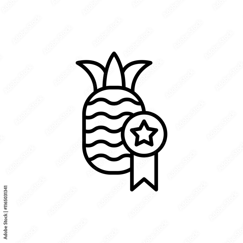 Best Pineapple outline icons, minimalist vector illustration ,simple transparent graphic element .Isolated on white background Best Pineapple outline icons, minimalist vector illustration ,simple transparent graphic element .Isolated on white background