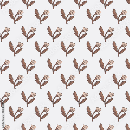 Small Mocha Mousse Floral Pattern