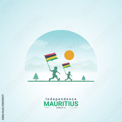 Mauritius Independence Day. Mauritius Day creative Design for social media post