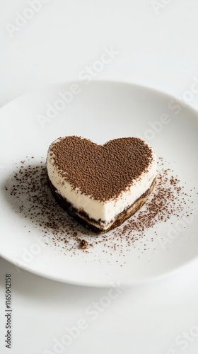 Heart-Shaped Tiramisu Dessert, A Sweet Treat photo