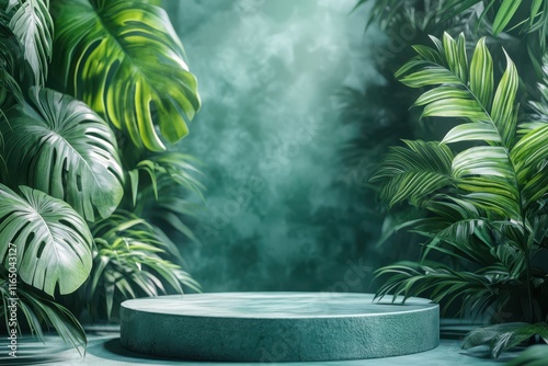 Tropical Jungle Podium Scene.