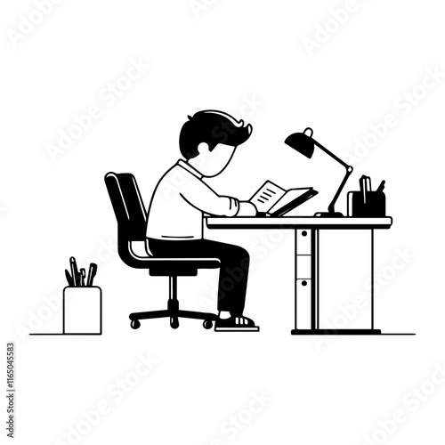 Modern Work Culture: Silhouettes of People on Computers