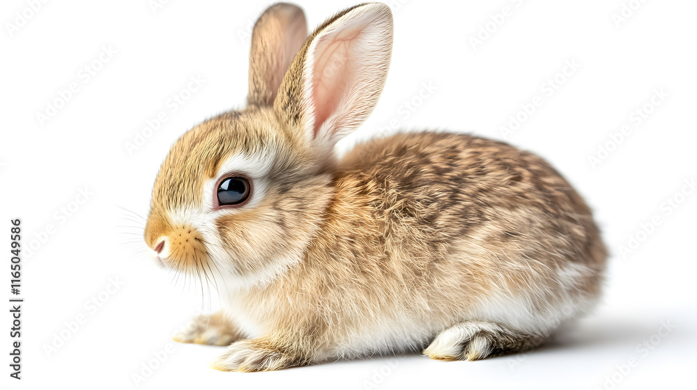 An adorable rabbit isolated on a white background. An adorable rabbit isolated on a white background.