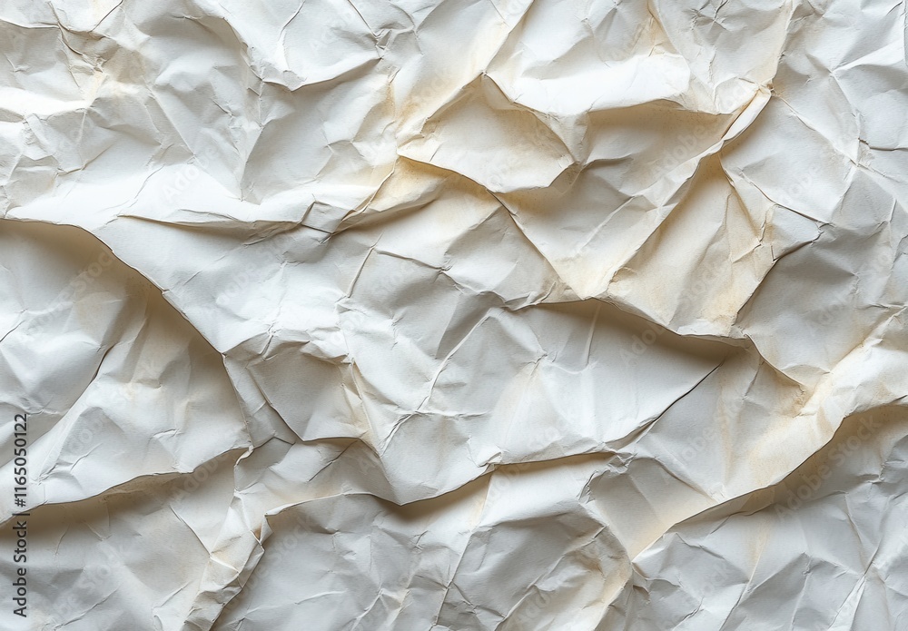 Obraz premium A piece of paper with a lot of wrinkles and creases