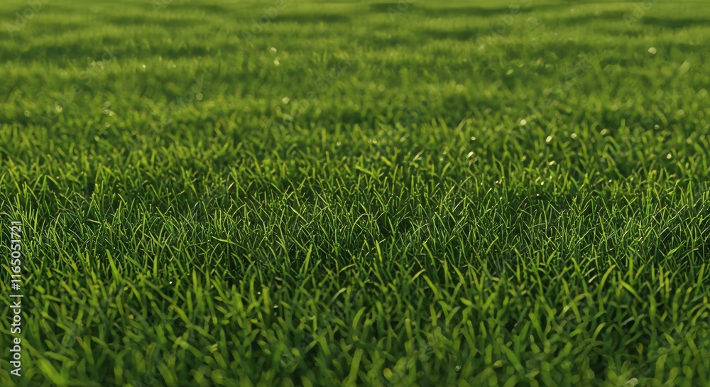 Lush green grass texture with varying heights and soft details Lush green grass texture with varying heights and soft details