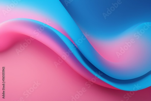 a close up of a pink and blue abstract background with a curved curve