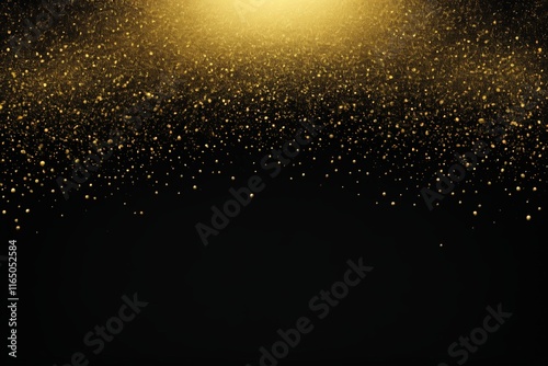 a close up of a black background with a gold sparkle