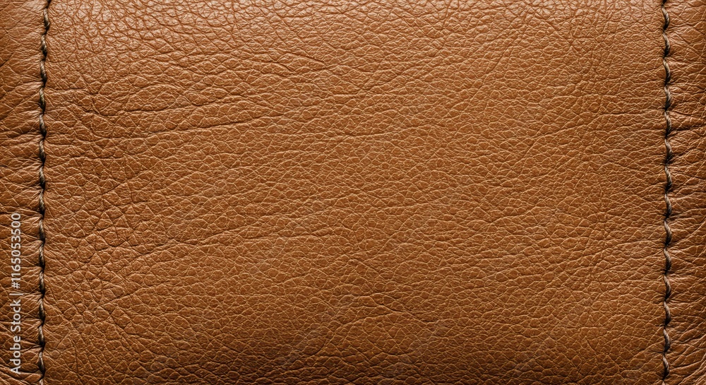 Soft leather handbag texture with intricate stitching and creases Soft leather handbag texture with intricate stitching and creases