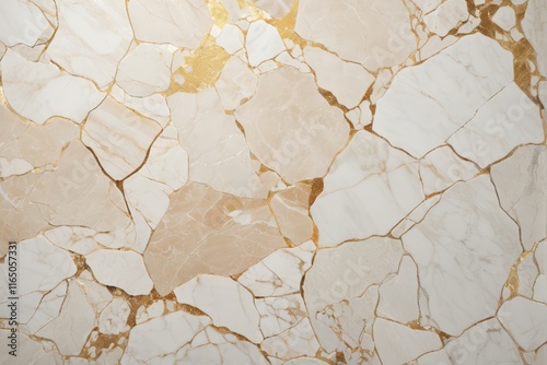 arafed marble wall with a gold leaf pattern photo