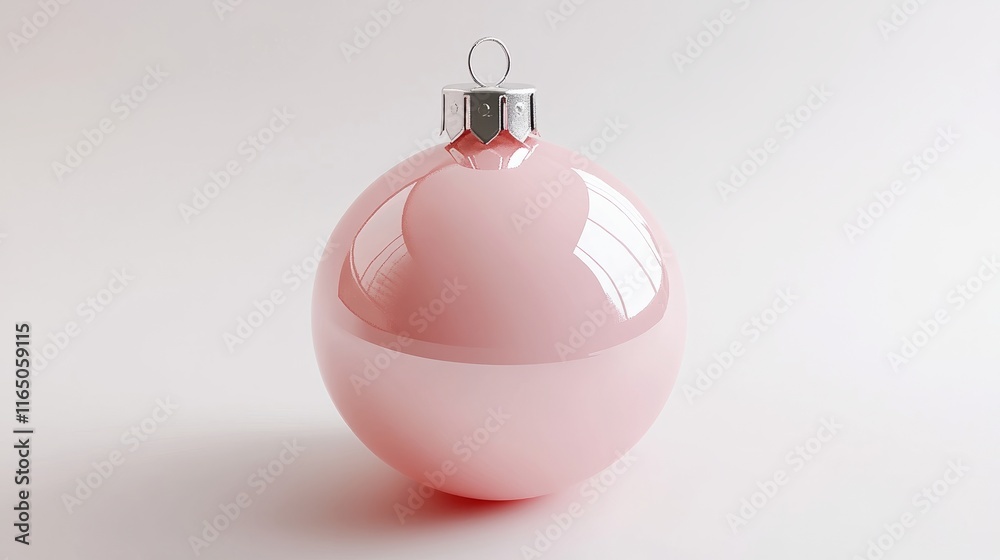 Modern pink bauble with a smooth ceramic-like finish
Modern pink bauble with a smooth ceramic-like finish