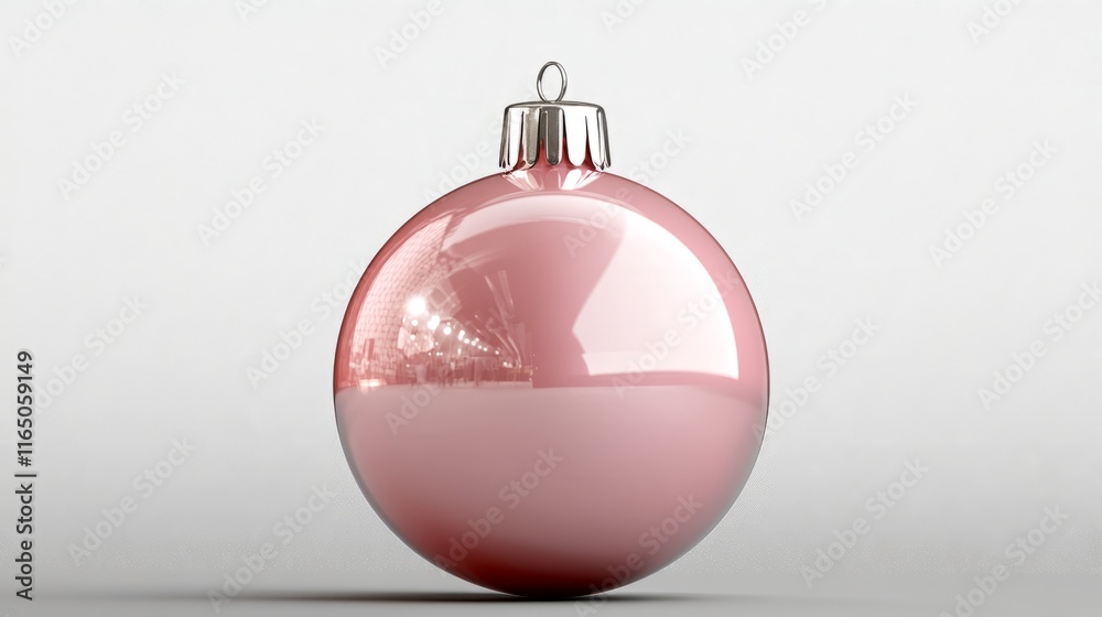 Modern pink bauble with a smooth ceramic-like finish
Modern pink bauble with a smooth ceramic-like finish
