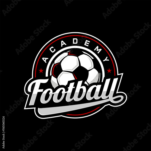 Football Academy Badge Logo Design Template. Sport Team Identity Vector Illustration.