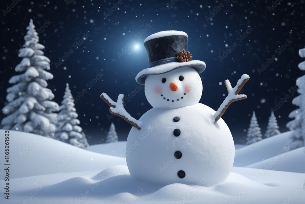 Obraz premium there is a snowman that is standing in the snow
