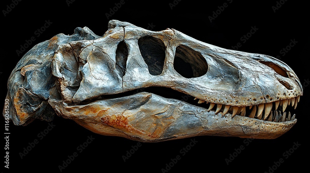 A close-up of a dinosaur skull, symbolizing extinction, timelessness, and the remnants of an ancient world, reflecting on the impermanence of life and the passage of time. A close-up of a dinosaur skull, symbolizing extinction, timelessness, and the remnants of an ancient world, reflecting on the impermanence of life and the passage of time.
