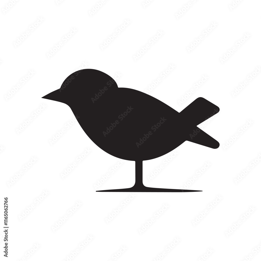 black bird vector design with white background