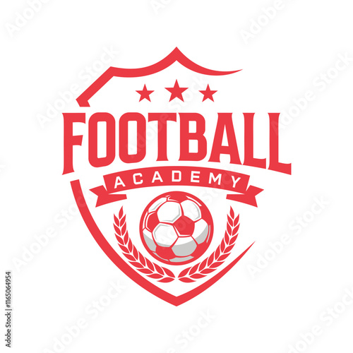 Football Academy Badge Logo Design Template. Sport Team Identity Vector Illustration.