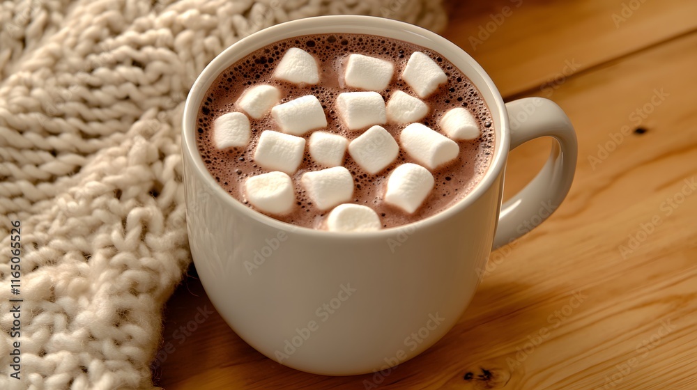 Warm Cozy Hot Chocolate With Marshmallows Warm Cozy Hot Chocolate With Marshmallows