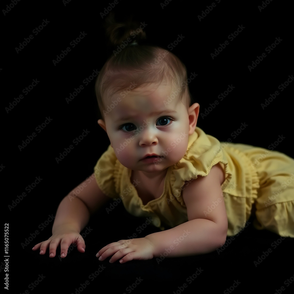 Portrait of a Baby: Adorable and Heartwarming Close-Up. Portrait of a Baby: Adorable and Heartwarming Close-Up.