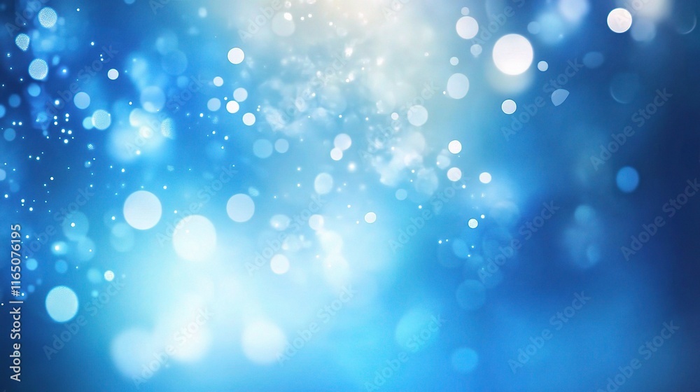 Obraz premium Blurred Blue Gradient Background with Soft Light Effect and Bokeh