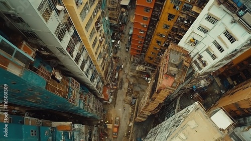 Wallpaper Mural Aerial View of Busy Urban Environment with Tall Buildings Torontodigital.ca