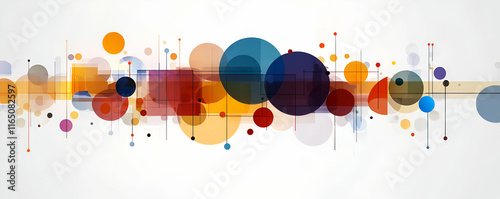 Wallpaper Mural Abstract Colorful Circles & Lines, Interconnectedness,  Innovation, and Growth Dynamically Illustrated. Torontodigital.ca