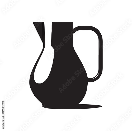 Water Pitcher silhouette vector illustration