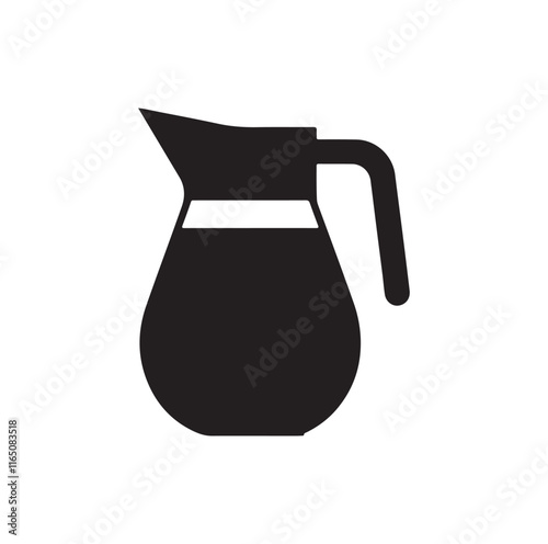 Water Pitcher silhouette vector illustration