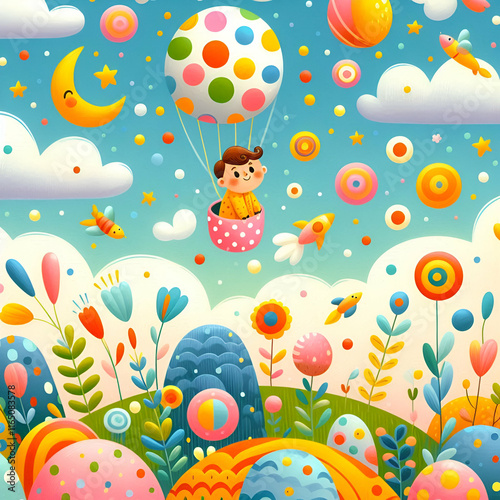 abstract background with balloons