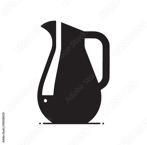 Water Pitcher silhouette vector illustration
