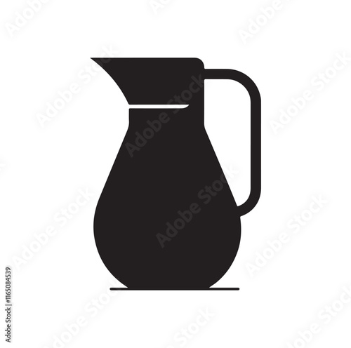 Water Pitcher silhouette vector illustration
