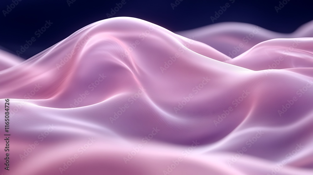 Obraz premium Abstract Lavender Silk Waves Flowing Gently