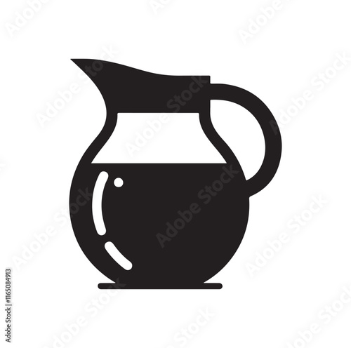 Water Pitcher silhouette vector illustration