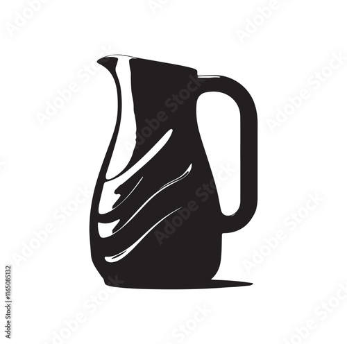 Water Pitcher silhouette vector illustration