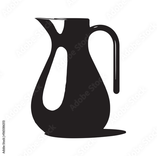 Water Pitcher silhouette vector illustration