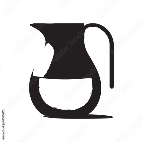 Water Pitcher silhouette vector illustration