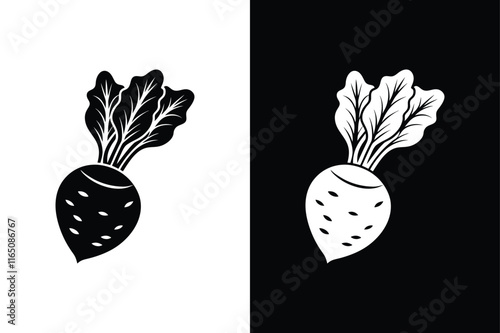 Modern Daikon Symbol. Pixel-Perfect and Editable for Versatile Use