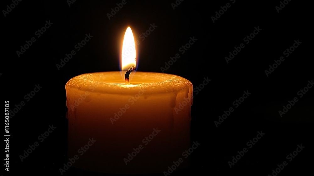 Candlelight flickering gently in a dark, peaceful room Candlelight flickering gently in a dark, peaceful room