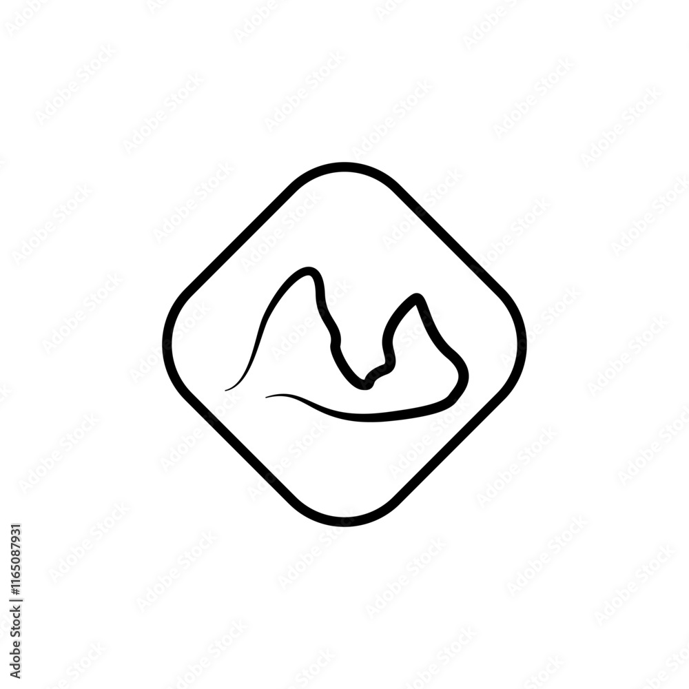 abstract mountain line logo, vector illustration abstract mountain line logo, vector illustration