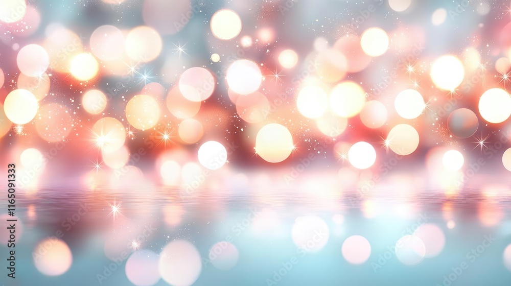 Fototapeta premium Sparkle abstract background concept. A vibrant bokeh background featuring colorful lights and soft focus effect.